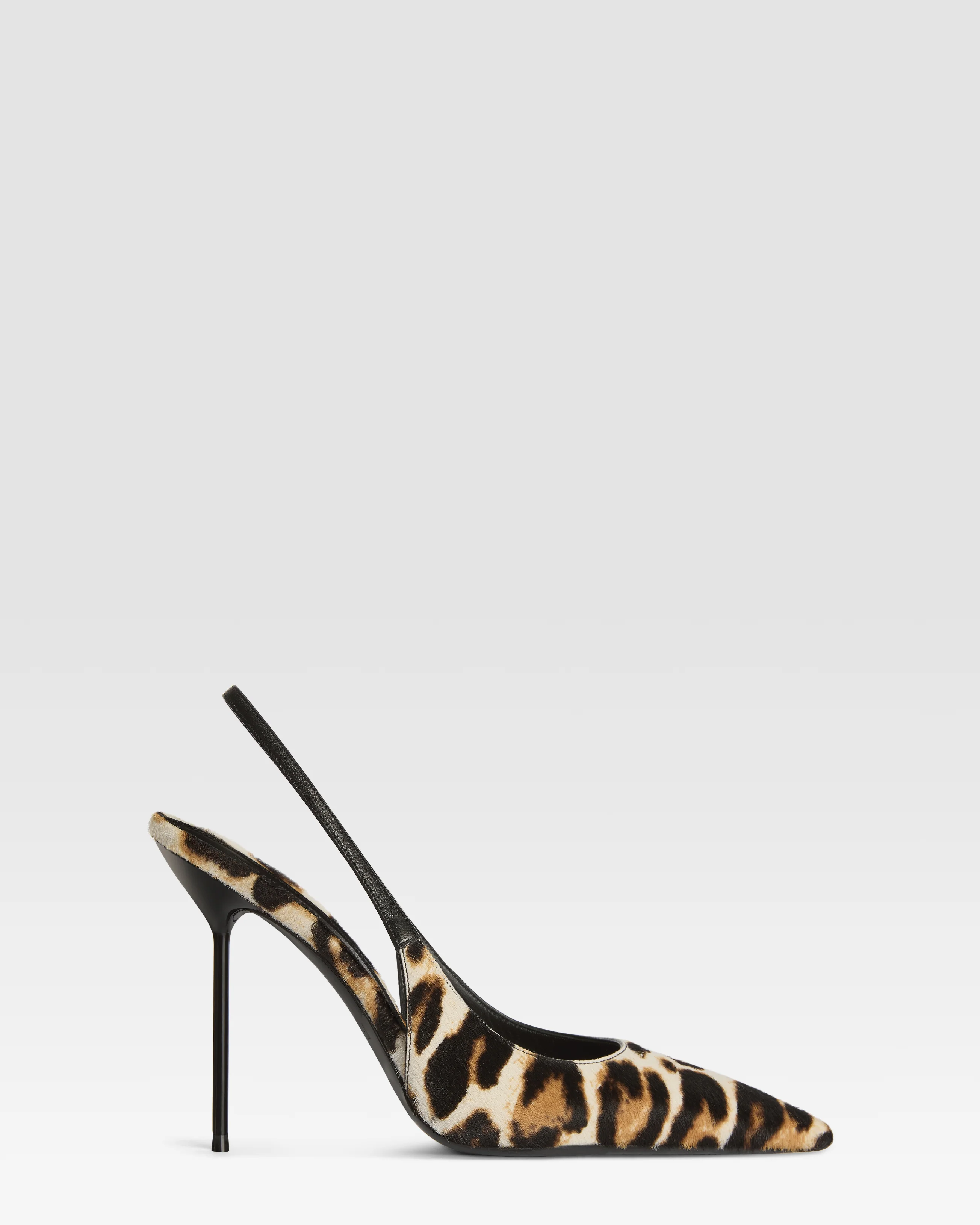 Leopard-print haircalf slingback