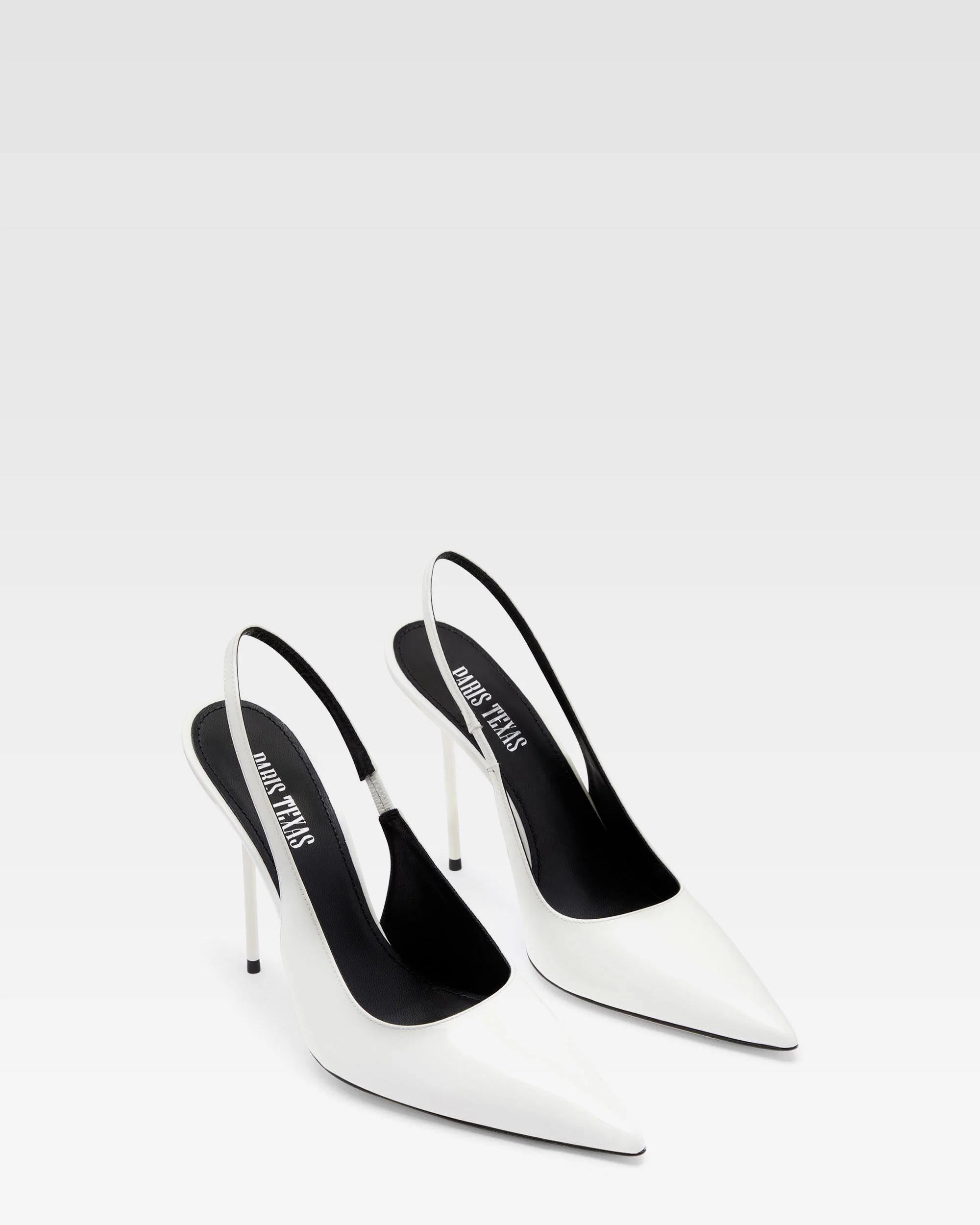 Slingbacks in white patent - Image 2