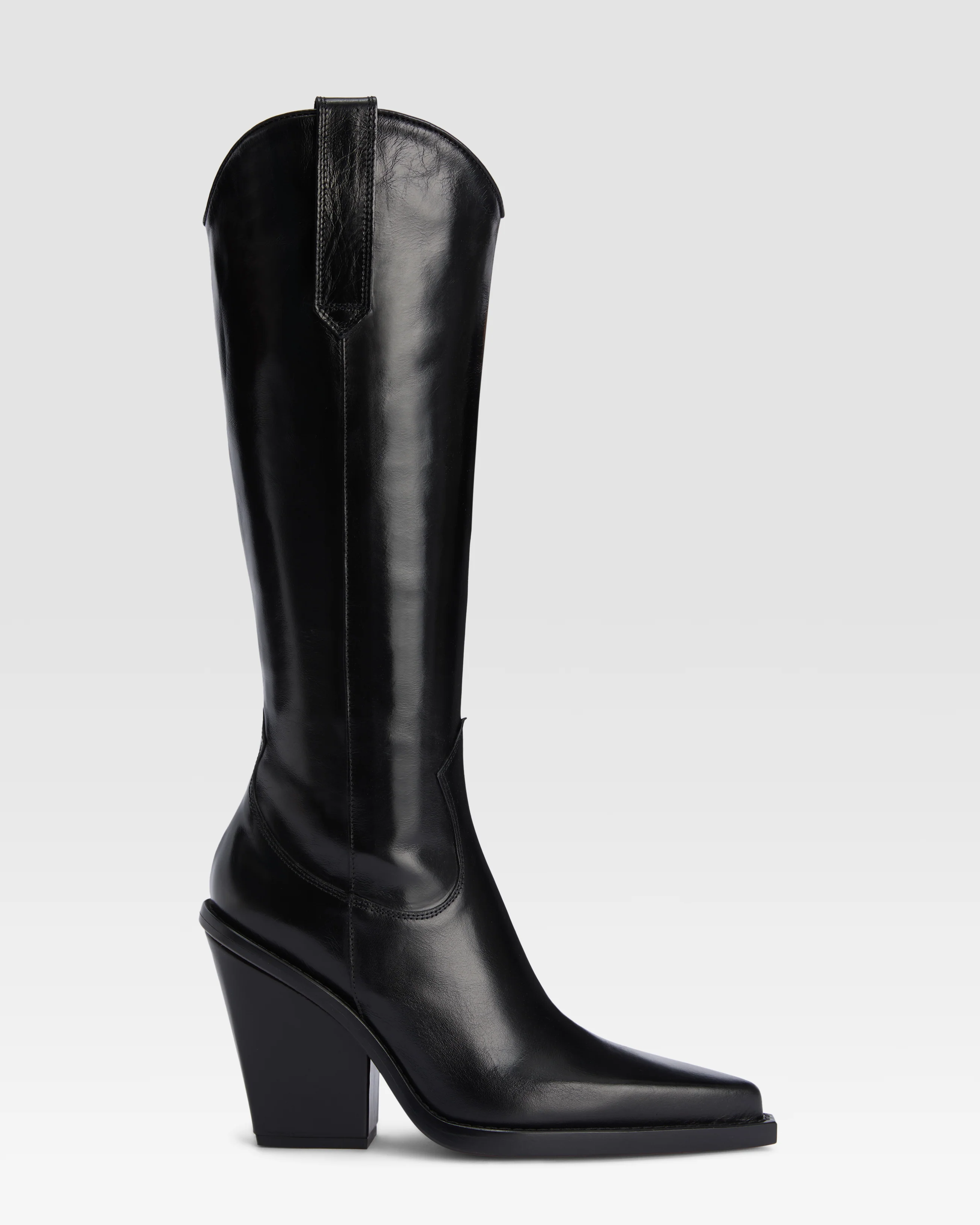 Patent leather texan boot