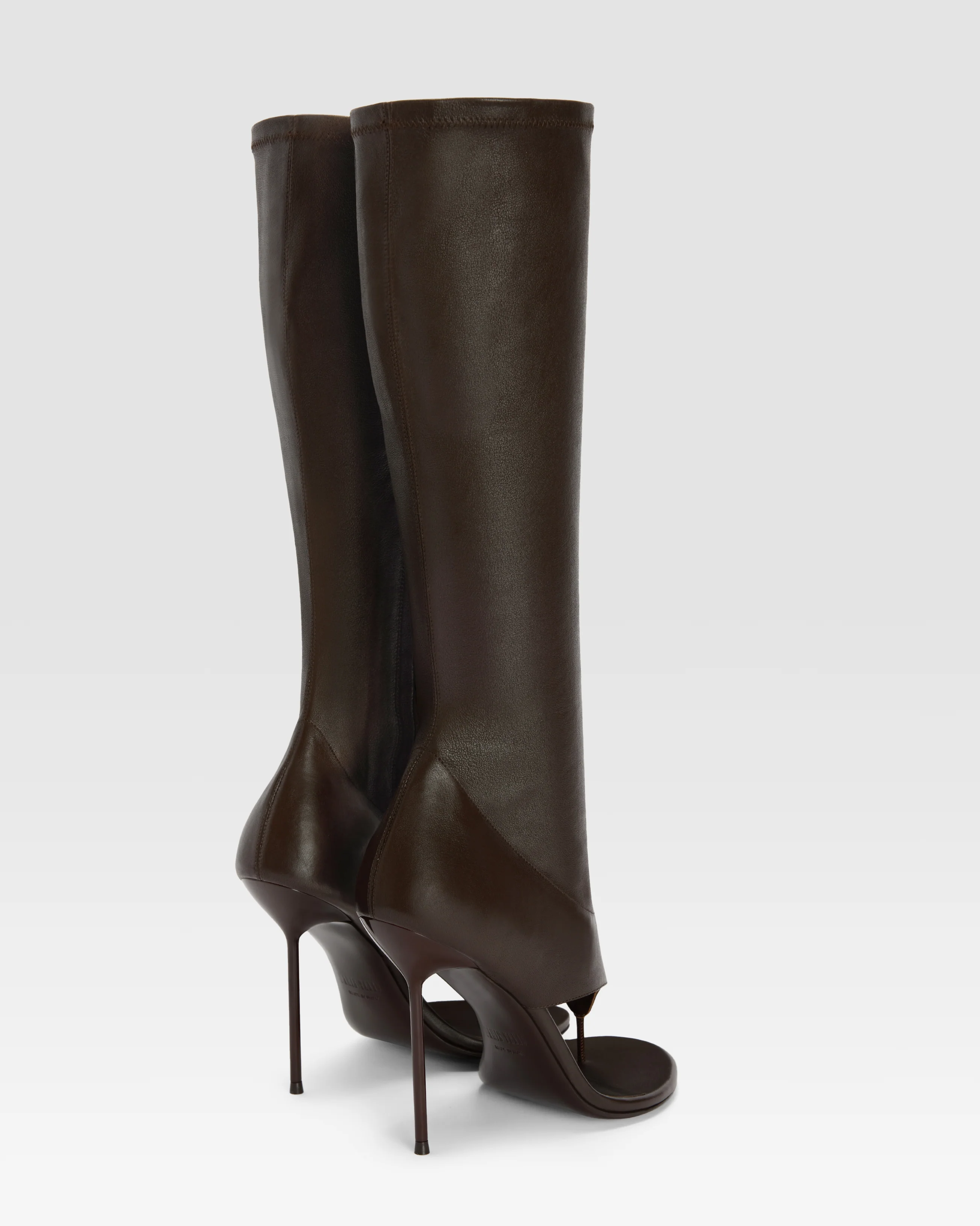Stretch nappa leather thong boot - Image 3
