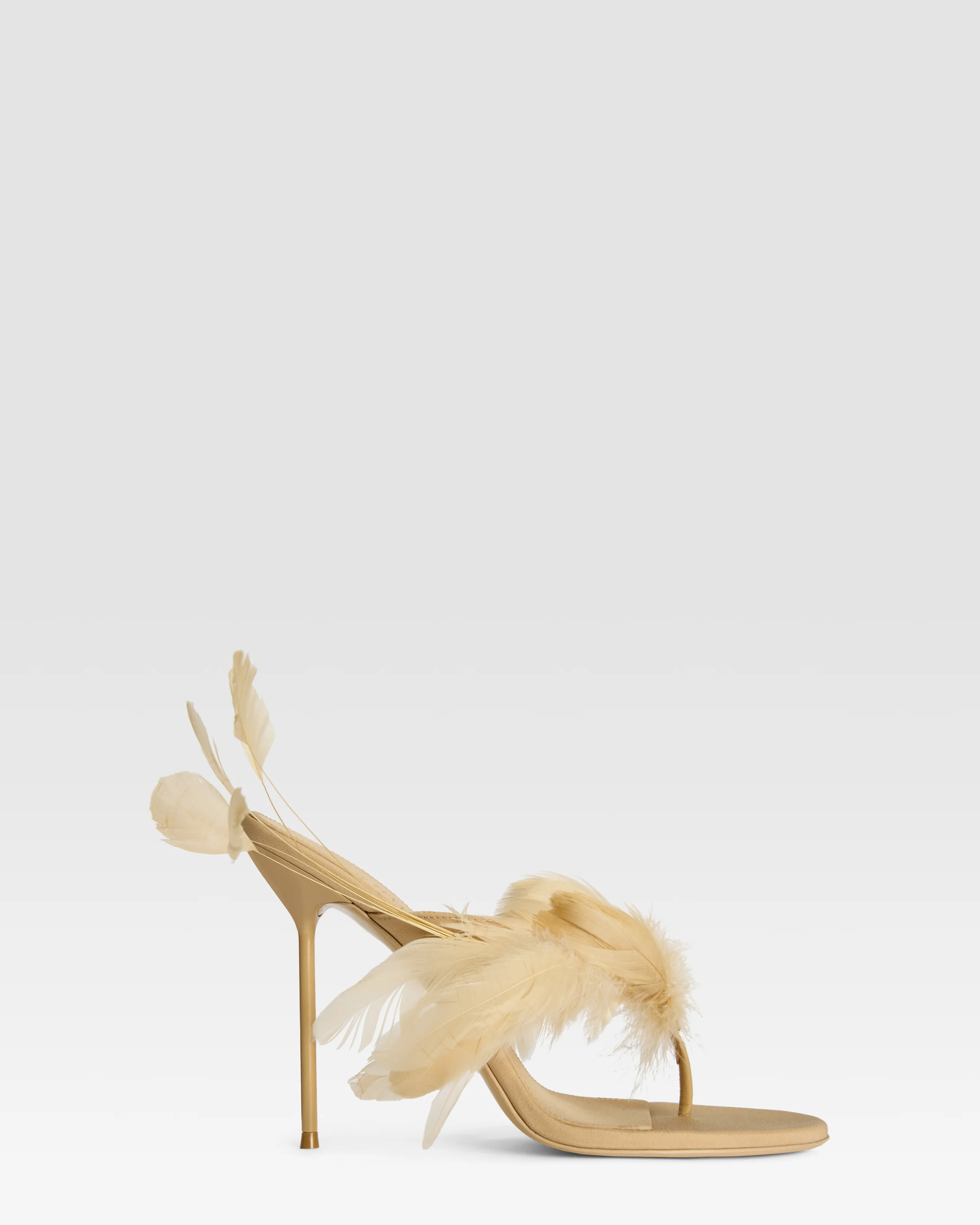 Crepe satin thong mule