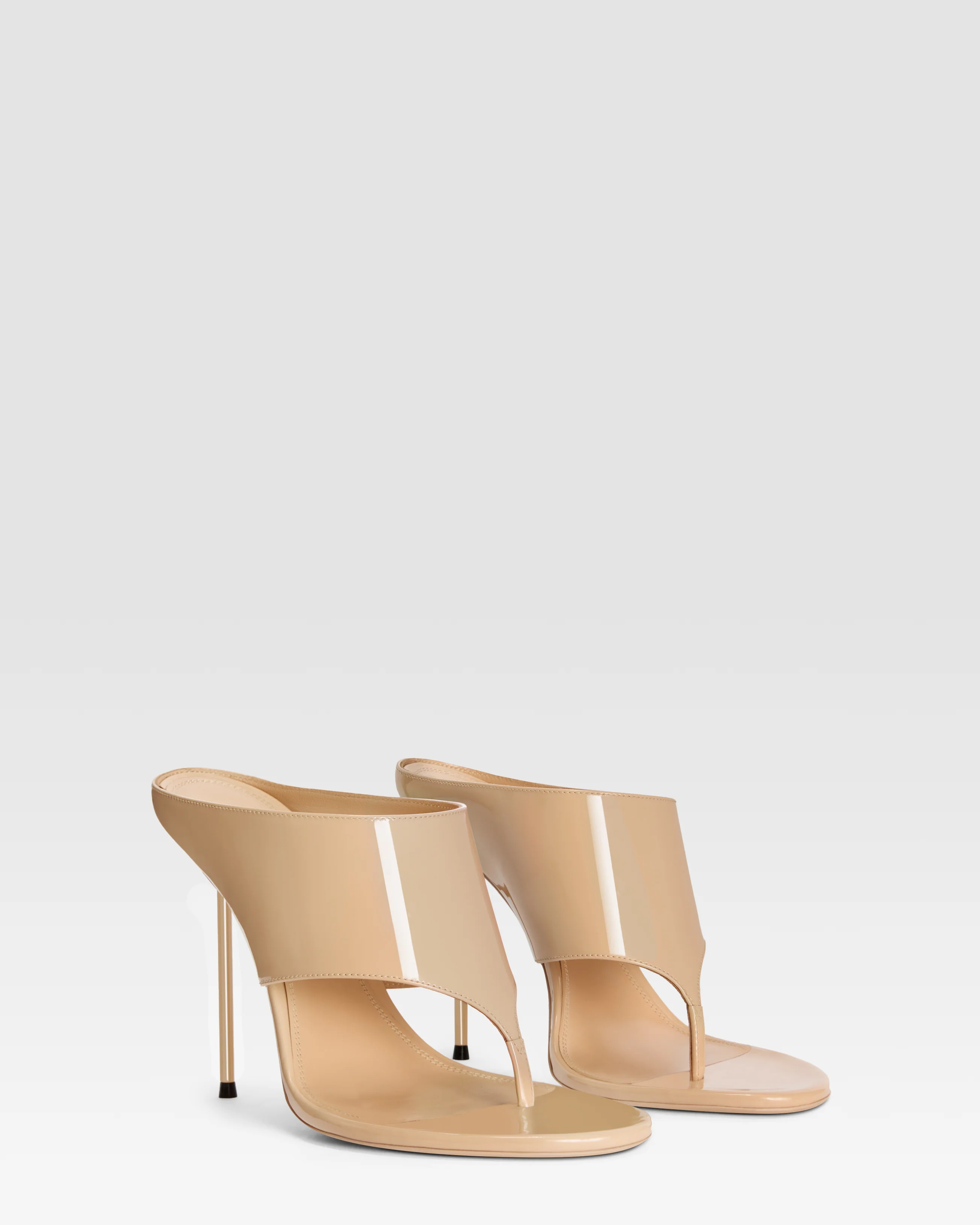 Patent leather thong mule - Image 2