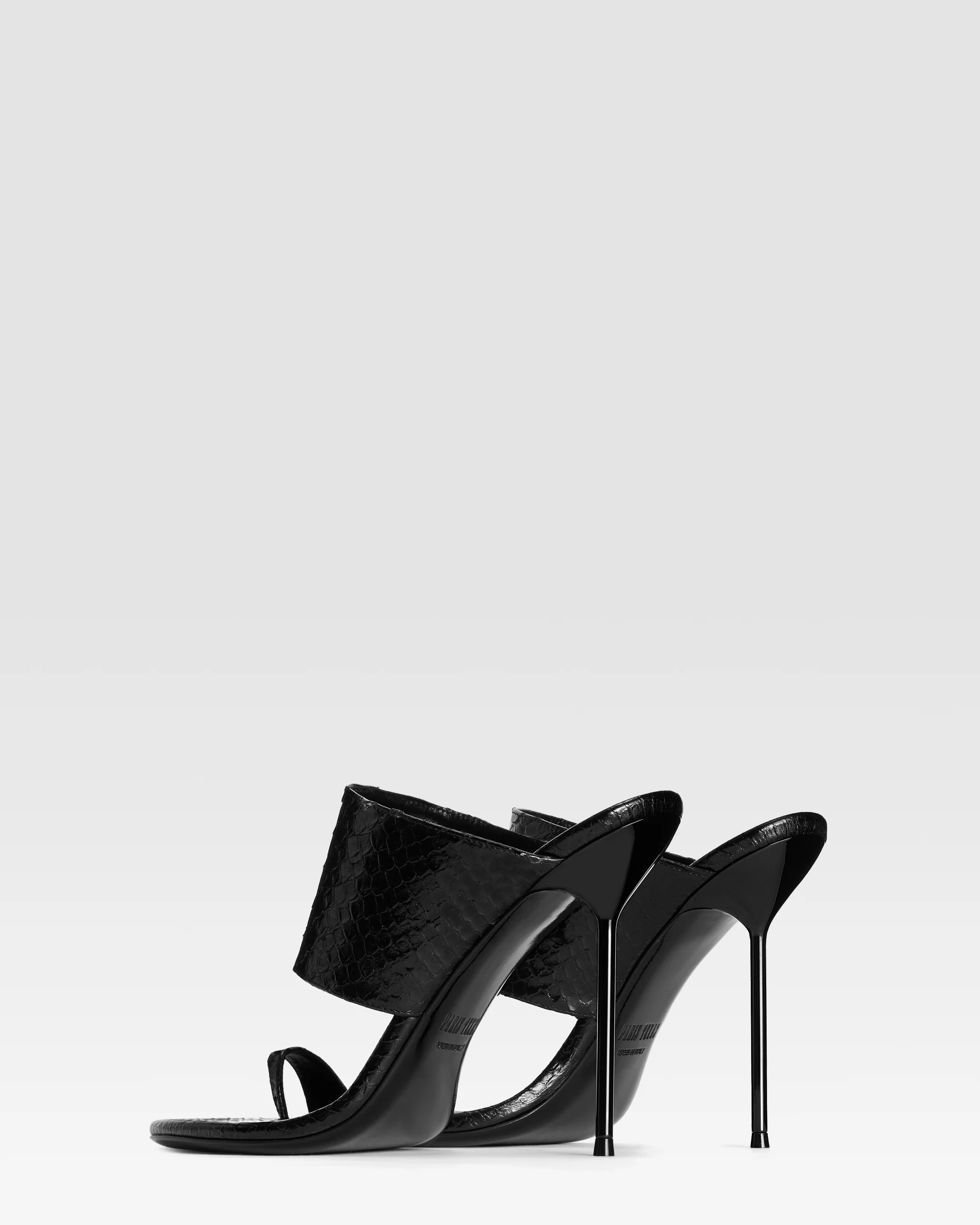 Python-print leather thong mule - Image 3