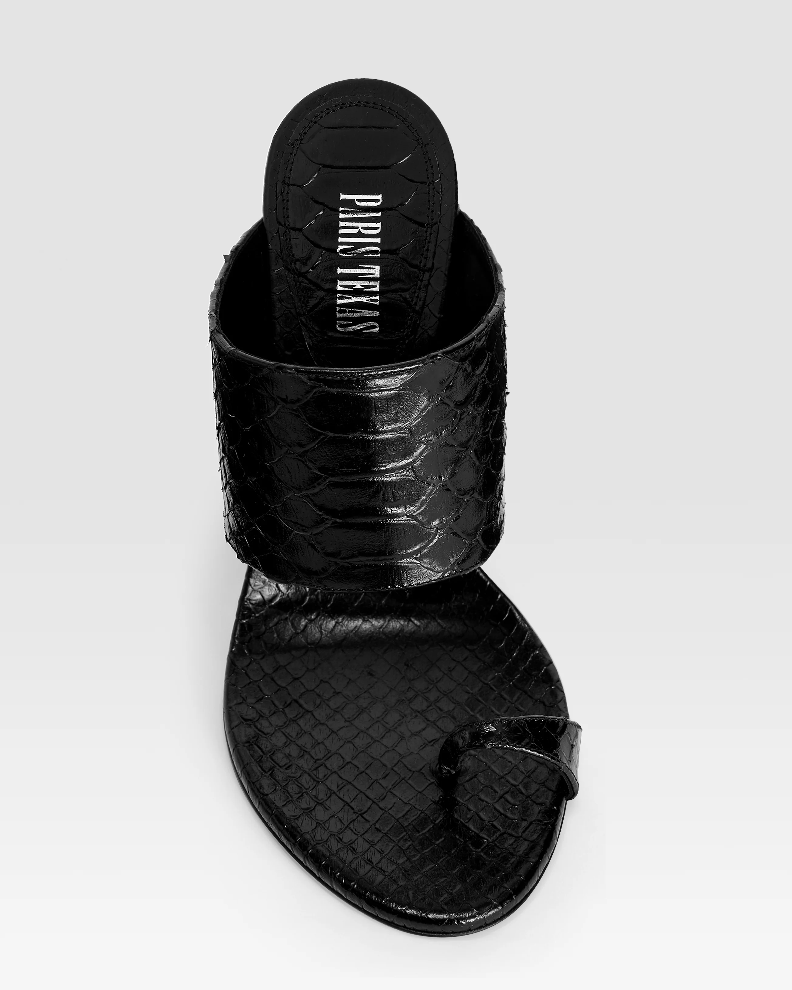 Python-print leather thong mule - Image 5