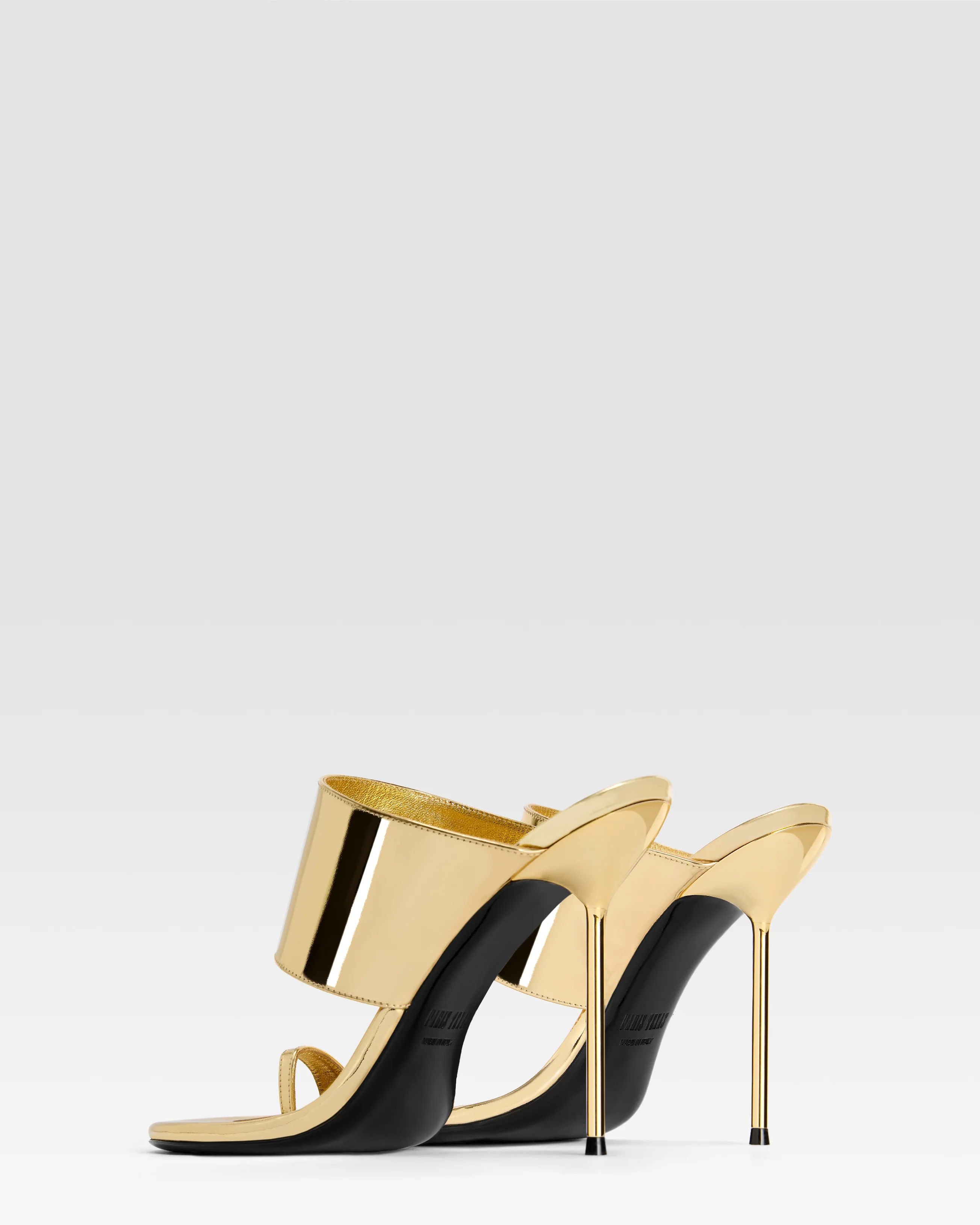 Mirrored leather thong mule - Image 3