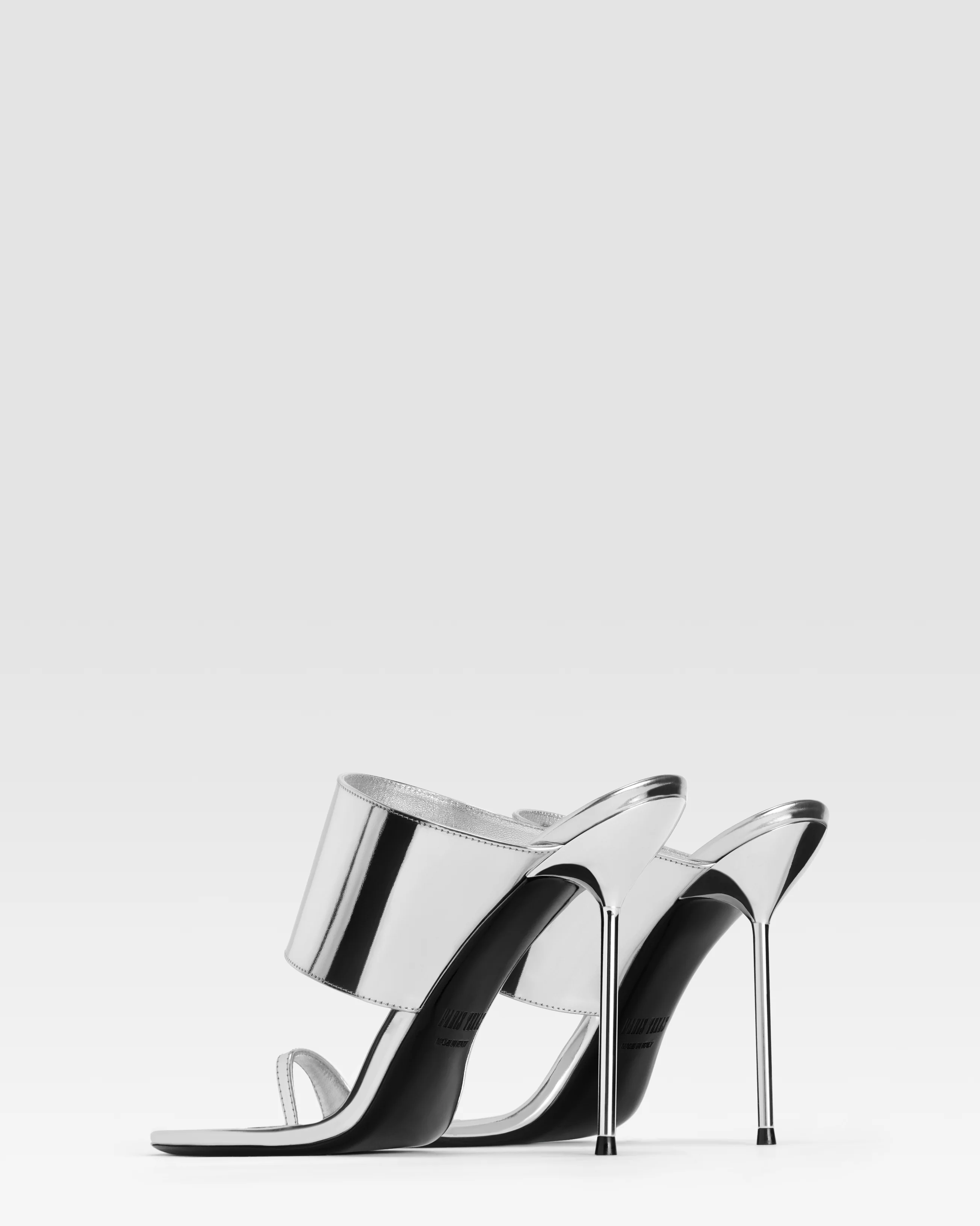 Mirrored leather thong mule - Image 3
