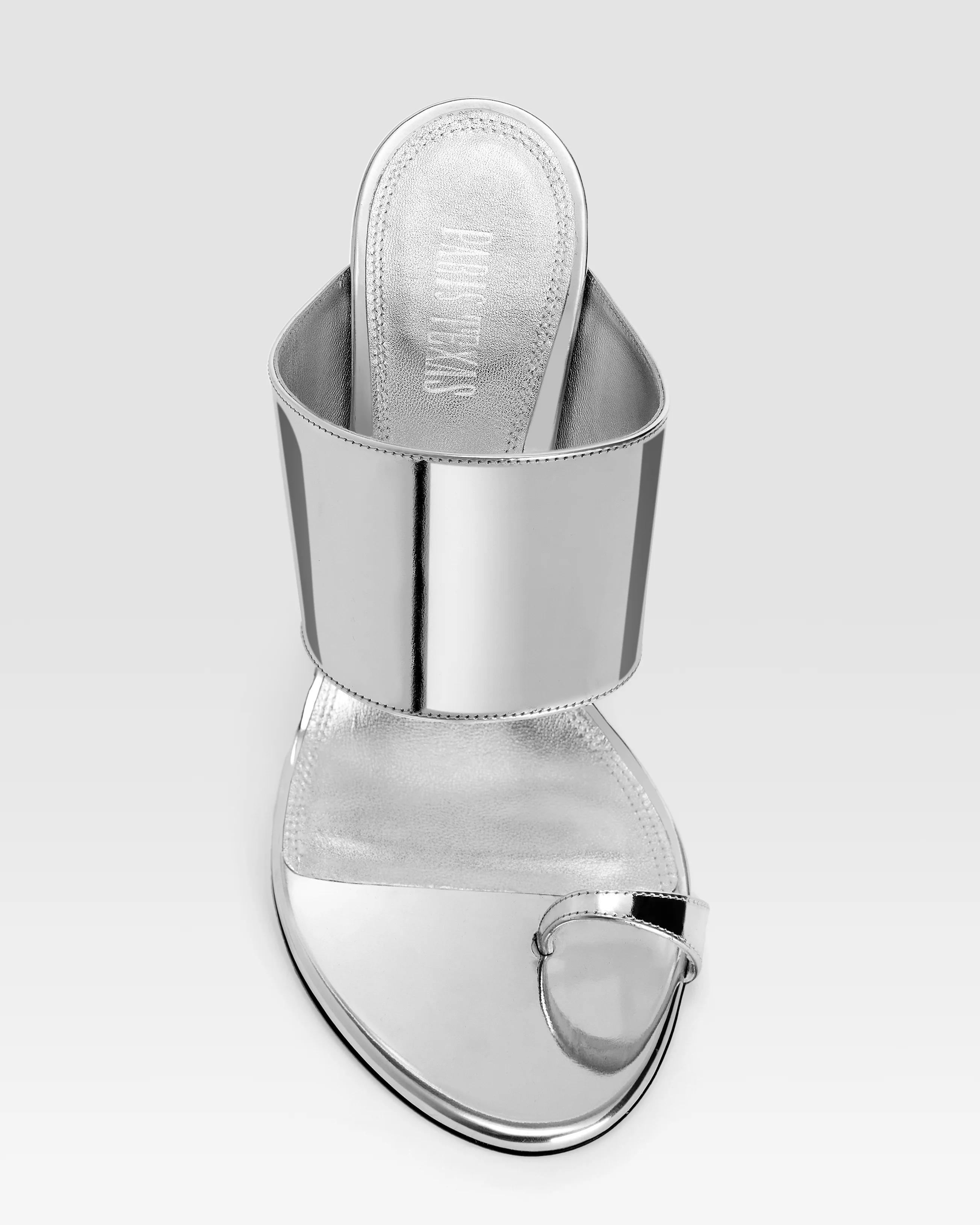 Mirrored leather thong mule - Image 5