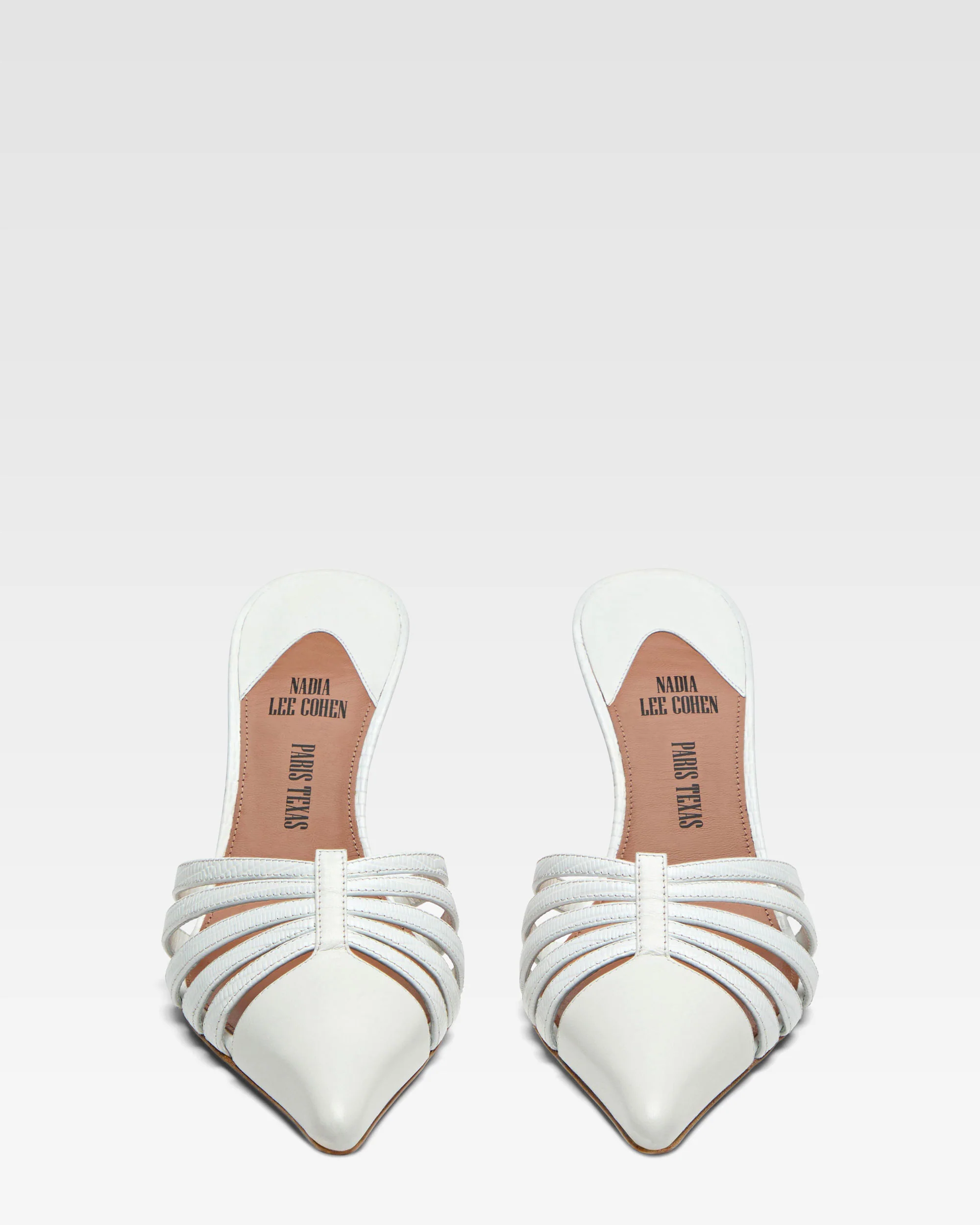 White leather cut-out mule - Image 3
