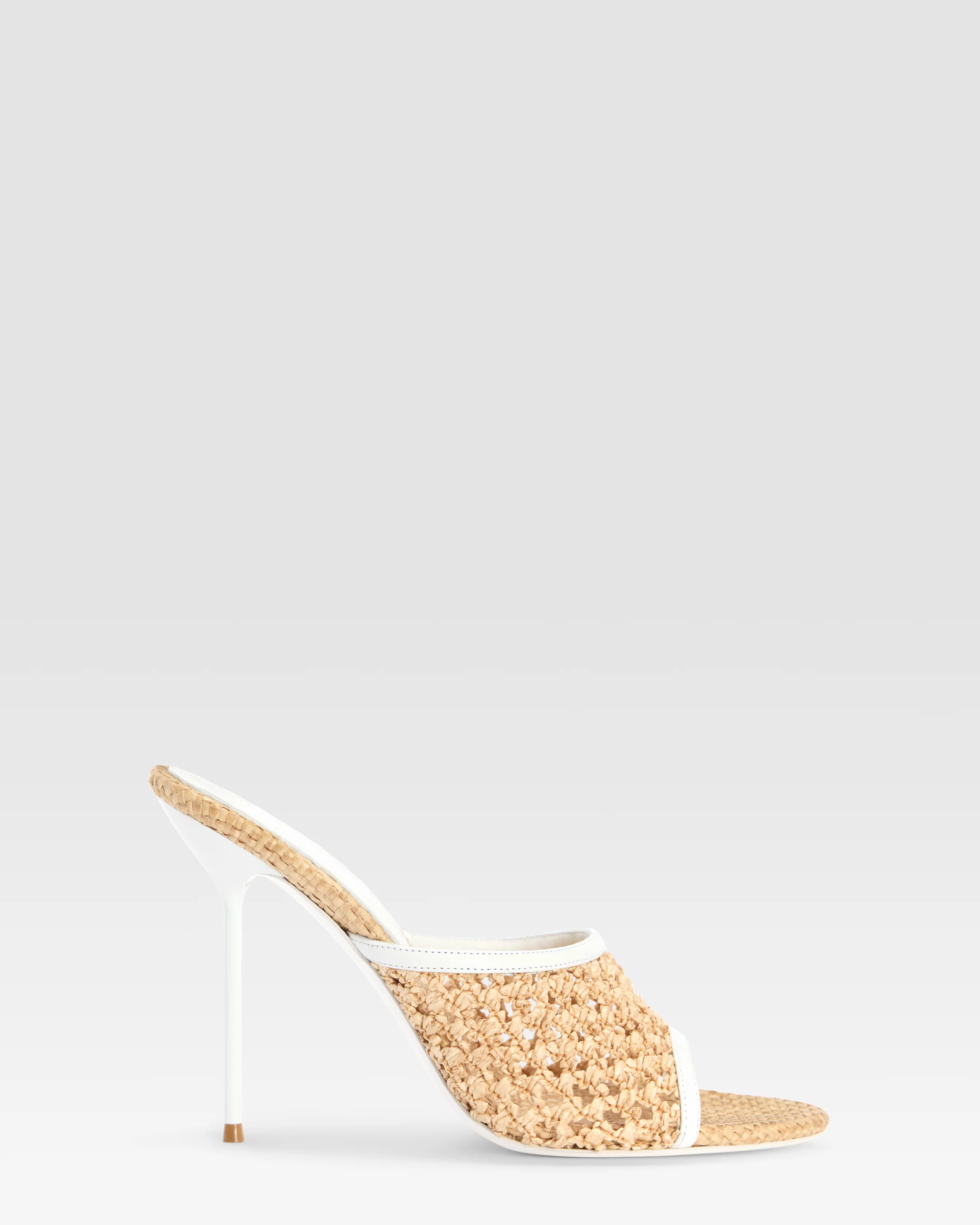 WOVEN RAFFIA MULE